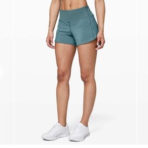 Lululemon Speed Up Shorts Aquatic Green 8 EUC